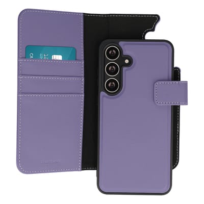 imoshion Hoesje - Geschikt voor Samsung Galaxy S24 FE - Uitneembare 2-in-1 Luxe Bookcase - Paars