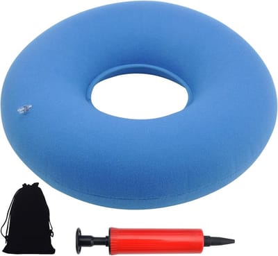 Orthopedisch Zitkussen voor Aambeien en Coccyx Pijn, Opblaasbaar Kussen met Pomp, Comfortabel en Ondersteunend voor Zwangerschap