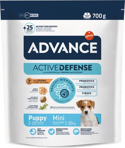 Advance Puppy Protect Mini 700 Gr - Puppyvoer Kleine Rassen - Licht Verteerbaar met Kip en Rijst