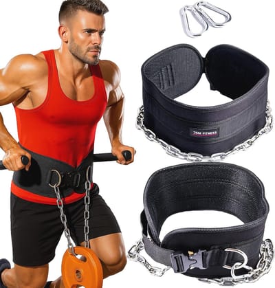 Dip Riem voor Bodybuilding en Calisthenics - Gewichthefriem met Verstelbare Sluiting en Sterke Ketting voor Pull-Ups en Dips