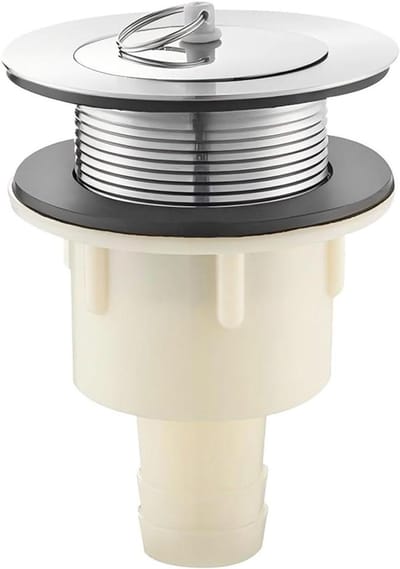 Gootsteenafvoerventiel - Afvoerventiel Keuken - Water Efficiënt Afvoeren - Dubbellaagse Afdichtingsring - 50 mm - Zilver