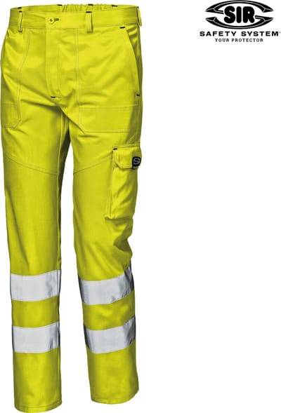 SIR SAFETY MISTRAL Hi-Vis Werkbroek HEREN Veiligheidsbroek Geel - Reflecterend - Met Kniezak - Versterkte Zakken - EN ISO 20471