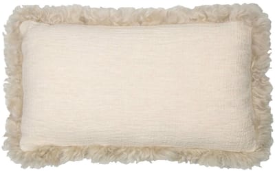 kussen schaap krulhaar linnen beige 30x50cm