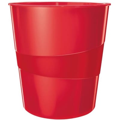 Leitz WOW Papiermand - 15 Liter - Rood