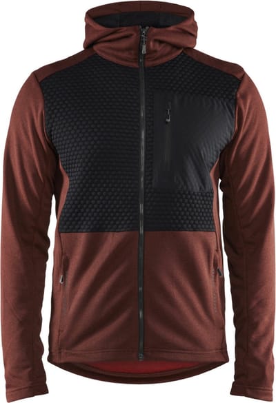 Blaklader 3540-2533 Hoodie met hele rits - Gebrand rood/Zwart - L