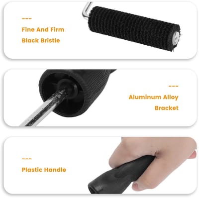 Dailygoods- Bubble Roller 28x100mm - Spiked Roller Tool - Hars Bubble Verwijderaar - Ergonomisch Houten Handvat - Antislip Handgreep - Verbeterde Arbeidsefficiëntie - Lamineerroller