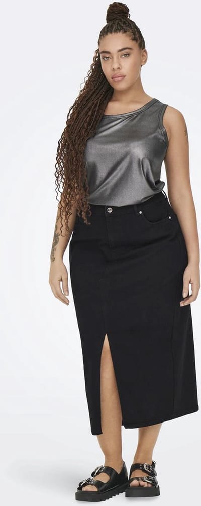 ONLY CARMAKOMA - CARSIRI FRONT SLIT SKIRT DNM GUA NOOS - Dames - Rokken