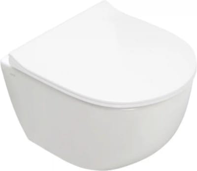 Plieger Zano hangtoilet – compact – Rim-ex – 36 x 49,5 cm – met slim softclose zitting – glans wit