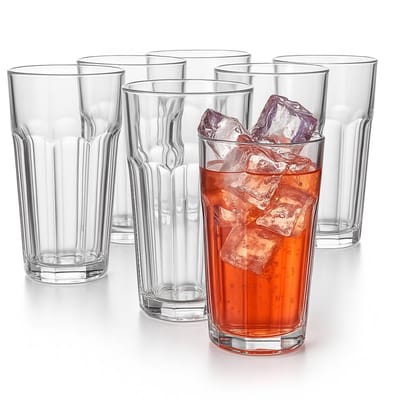 Glozini Longdrinkglazen - 470ml - Set van 6 - Smoothie Glas - Matcha Glas