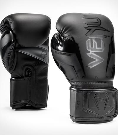 Venum Elite Evo Bokshandschoenen – Black/Black – 16 oz