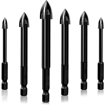 6 STUKS Universele Boorset Carbide Boor Multifunctionele Boren Glas Keramiek Vol