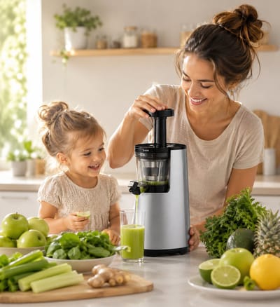 BioChef Synergy Slowjuicer – Groenten & Fruitpers – Zilver – 250W