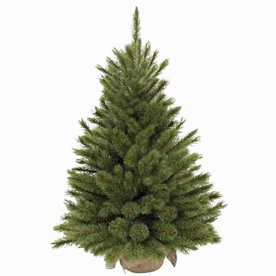 Triumph Tree Forest Frosted Kunstkerstboom H60 x D46 cm - Kunstboom in Jute Zak - Kunst Kerstboom voor Binnen - 64 Tips - Groen