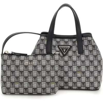 GUESS Handtas Schoudertas G Wave Mini Tote Black Logo Zwart