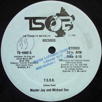 Master Jay & Michael Dee - T.S.O.B. (12" Single)