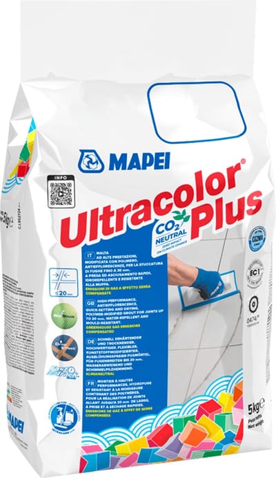 MAPEI Ultracolor Plus Voegmortel - Waterafstotend & Schimmelwerend - Kleur 131 Vanilla - 5 kg