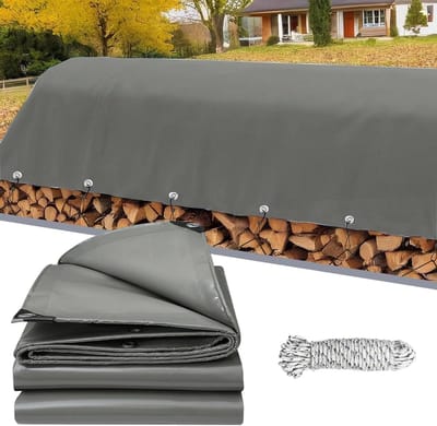 Afdekzeil met Ringen - Beschermzeil Zeildoek - Outdoor Bescherming - Robuust en Waterdicht - 2.8 x 4 m - Grijs