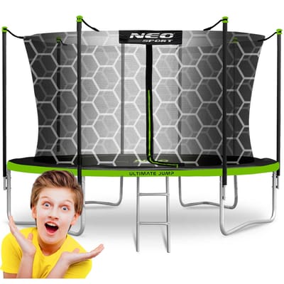 Tuintrampoline 12ft/374cm met binnennet en ladder Neo-Sport,