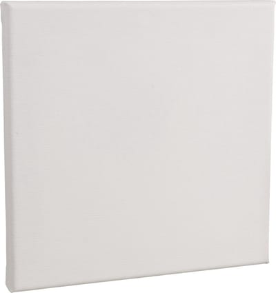 Handbespannen canvas schildersdoek - 20 x 20 cm - wit - schilderijen maken - kinderen/volwassenen
