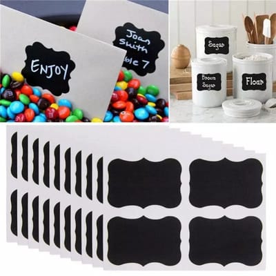 Consumerce® Kruiden Stickers voor Potjes met Krijtpen – 48 Stuks – Krijtstickers – Krijtstiften – Krijt Label – Keuken Etiket Labels – Voorraad Kruidenpotjes – Etiketten – Huishoudetiketten – Keukenetiketten – Kruidenetiketten – Diepvries Sticker