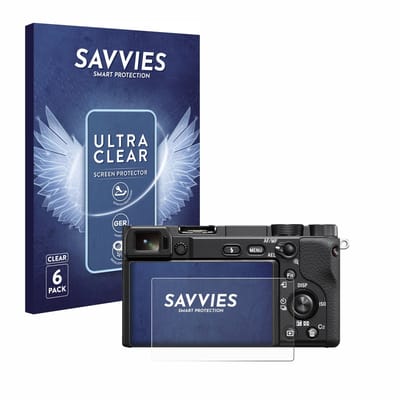 Savvies - Screenprotector voor Sony Alpha 6100A - Folie Beschermfolie transparant 6 Stuks