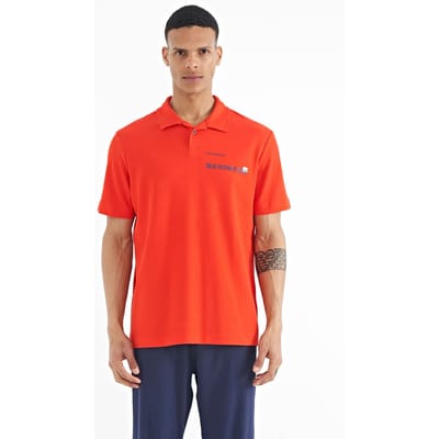 Heren Katoenen Polo T-Shirt Met Tekstprint