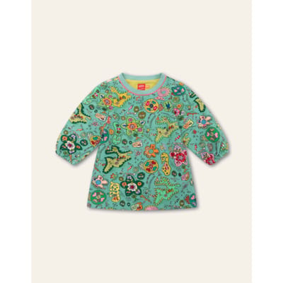 Oilily Dexiette Jurk- maat104/4yr Creme de Menthe