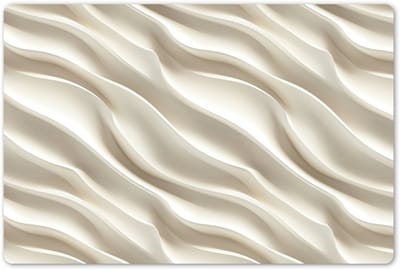 Placemats 45x30 cm - Placemat kunststof - 1 stuk - Diagonaal - Golven - Crème - Borden onderleggers - Decoratie voor op tafel - Keuken tafeldecoratie accessoires - Vinyl onderlegger - Tafelversiering