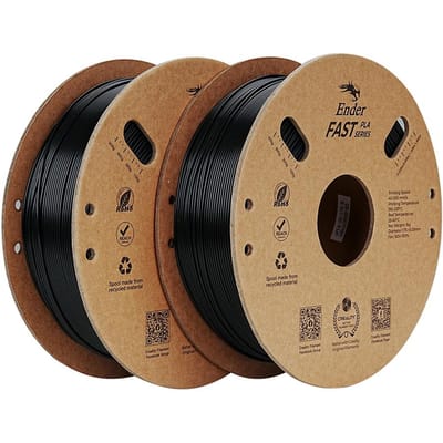 Creality Ender Filament PLA Rapide 1.75mm Haute Fluidité Haute Vitesse 2KG Matériau d'Impression 3D Haut noir