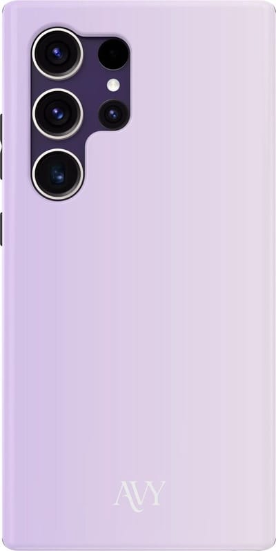 AVY Hoesje geschikt voor Samsung Galaxy S24 Ultra | Lavender Glow | Paars | Hard Shell Back Cover | Compatibel met MagSafe & Qi2