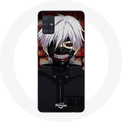 Coque maniacase pour Samsung Galaxy A51 Tokyo Ghoul Kaneki Ken Masque Japonais Anime zwart