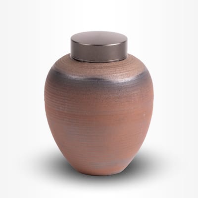 Keramische Urn Klein 600 ml Bruin Koperkleurig - Urn voor Menselijke As - Crematie Urn voor As Volwassenen - Dieren Urn voor As Crematie - Urn Hond - Urn Kat