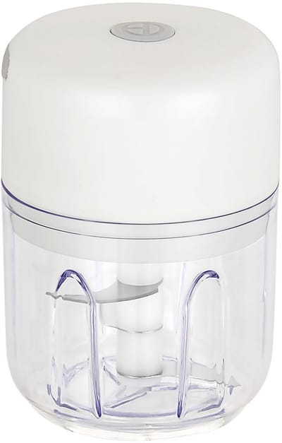 Elektrische Hakker - Mini Foodprocessor - Snel Ingrediënten Snijden - Draadloos en Oplaadbaar - Compact Formaat - Wit