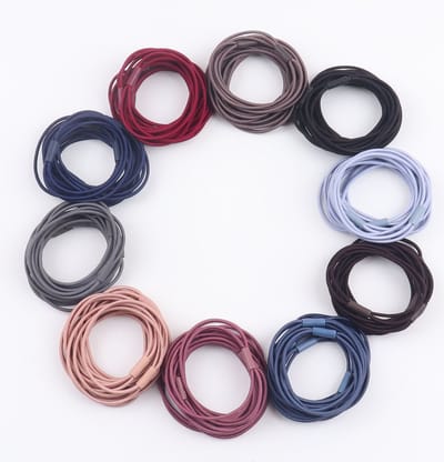Set 100 stuks haarelastiekjes gekleurd - elastisch goede kwaliteit elastieken zonder metaal - 3.5 cm diameter - rekbaar - 10 kleuren - haar vlechten