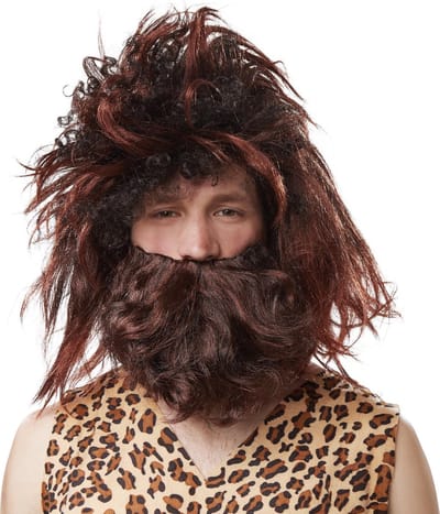dressforfun - Herenpruik mens uit het stenen tijdperk - verkleedkleding kostuum halloween verkleden feestkleding carnavalskleding carnaval feestkledij partykleding - 301121