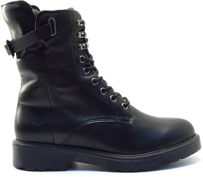 Aqa Shoes Velvet black boet A8806 A36 ZWART