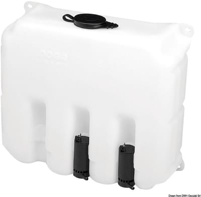 Exalto 8 liter Reservoir met 2 stuks 12V Pompen voor Ruitenwissersysteem