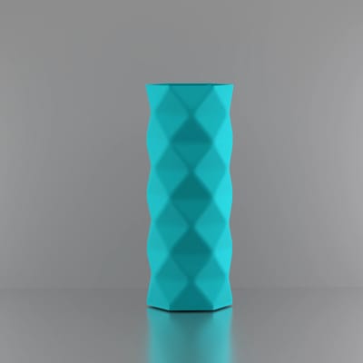 3d-gezellig Infiniti - Vaas - Turkooise - Maat 25 cm - 100% gerecycled PLA (bioplastic)