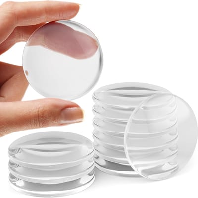 Self Adhesive Door Protector - Clear - Door Protection - Door Stop Silicone Door Stop - Door Handle Buffer - Door Handle - Round Wall Protector - Door Bumper Rubber - 10 pcs