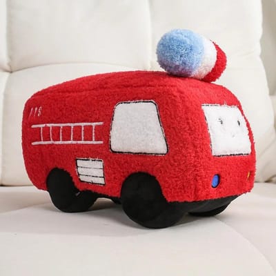 Zacht Pluizig Cartoon Vliegtuig Pluche Speelgoed Schattige Brandweerwagen Ambulance Auto Gevuld Tank Kawaii Pluche Knuffel Bank Bed Plaid Kussen Cadeaus 30-35cm