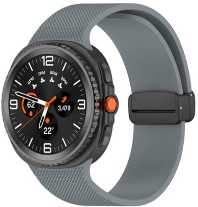 By Qubix - smartwatch bandje - Compatible Samsung bandje - D-buckle sportband - Grijs - Geschikt voor Samsung Galaxy Watch 9 (40/44mm) - Watch 8 (40/44mm) - Watch 8 Classic (46mm)