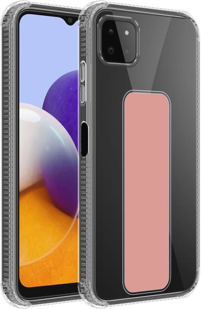 Cadorabo Hoesje geschikt voor Samsung Galaxy A22 5G in ROZE - Beschermhoes gemaakt van flexibel TPU silicone Cover Case met houder en standfunctie