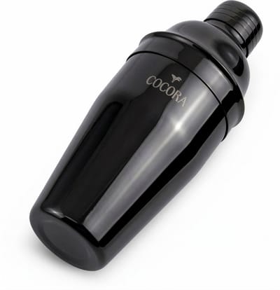 Cocora Cocktail Shaker - Cocktailshaker 500 ml - Roestvrijstaal (RVS) - Zwart