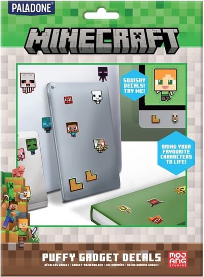 Minecraft Officieel Gelicentieerde Puffy Gadget Decals Laptop- en Telefoonhoesstickers voor Jongens en Meisjes, Creeper, Steve, TNT Gamer Cadeau, Overworld Decals voor Alle Leeftijden - Paladone