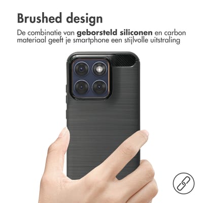 imoshion Hoesje - Geschikt voor Motorola Edge 70 Fusion - Brushed Backcover - Zwart