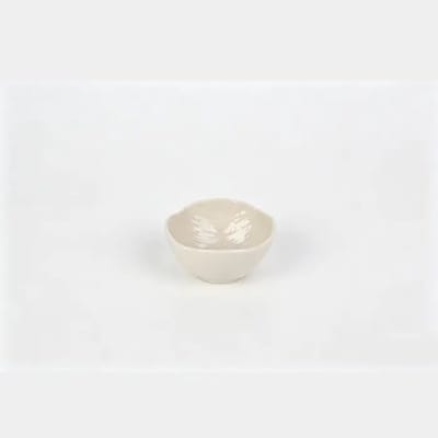 Cermico schaaltjes – Ceramico – organisch design – beige – set van 6, Ø9 cm