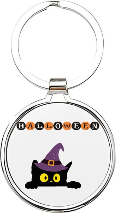 Akyol - Halloween Sleutelhanger - halloween - Dierenliefhebbers - Halloween - trick or treat - nacht van halloween - verkleedfeest - boo - spook - spoken - grafsteen - griezelige sleutelhanger - sleutelhanger voor Halloween - 4 x 7,5 CM
