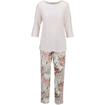 Katoenen dames pyjama poeder Ringella - Roze - Maat - 50