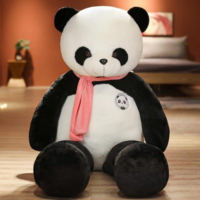 Mignon Super Animal en Peluche Panda Doux Peluche 80 100 120cm Mignon Cadeau Anniversaire Noël Bébé Cadeau Jouets Enfants 80cm rose