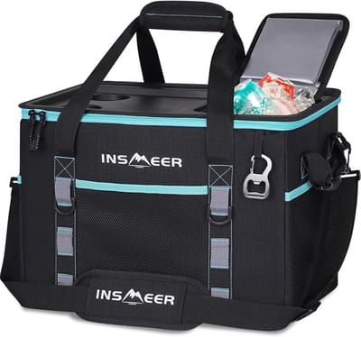Koeltas - Grijs - 40 Liter - Opvouwbare Geïsoleerde Koeltas met Hard Top - Voor Kamperen en Picknicks